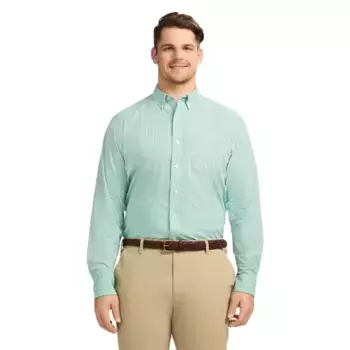 Рубашка с длинным рукавом и застежкой на пуговицы для больших и высоких Izod, цвет beryl greenn