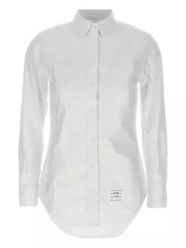 Рубашка с длинным рукавом и застежкой на пуговицы Thom Browne, белый