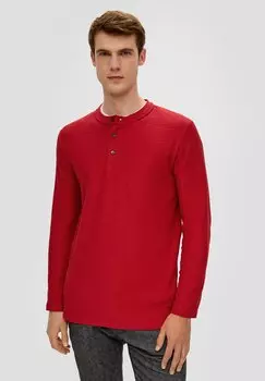 Рубашка с длинным рукавом IN SLUB YARN QUALITT s.Oliver, цвет chilirot