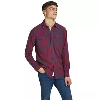 Рубашка с длинным рукавом Jack & Jones Blu David Check Western, красный