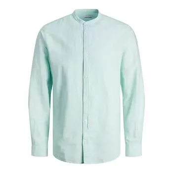 Рубашка с длинным рукавом Jack & Jones Elinen Blend Band, зеленый