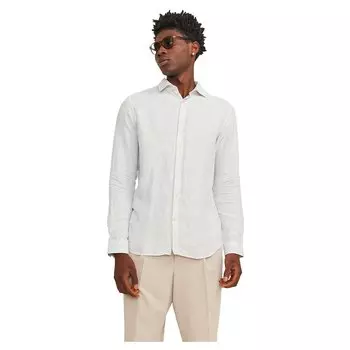 Рубашка с длинным рукавом Jack & Jones Parker Linen Stripe, белый
