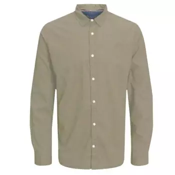 Рубашка с длинным рукавом Jack & Jones Twill Solid, бежевый