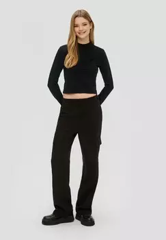 Рубашка с длинным рукавом JACQUARD QS, черный