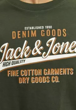 Рубашка с длинным рукавом JJELOGO TEE LS O-NECK NOOS Jack & Jones, зеленый
