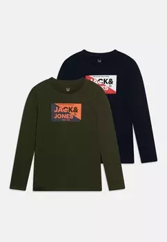 Рубашка с длинным рукавом JJNOLAN TEE CREW NECK JNR 2 PACK Jack & Jones, разноцветный