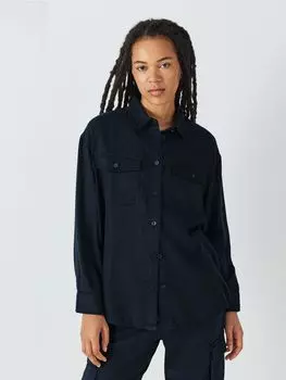 Рубашка с длинным рукавом John Lewis ANYDAY, темно-синий