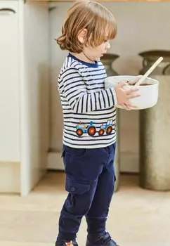 Рубашка с длинным рукавом JoJo Maman Bb, цвет ecru navy stripe