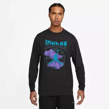Рубашка с длинным рукавом JORDAN SPORT GRAPHIC LONGSLEEVE Jordan, цвет Black/Psychic Purple