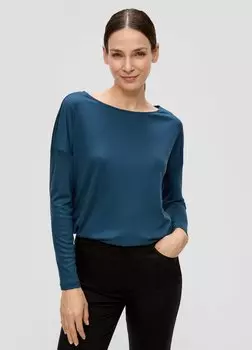 Рубашка с длинным рукавом LANGARM MIT BERSCHNITTENEN SCHULTERN s.Oliver BLACK LABEL, цвет dunkles trkis