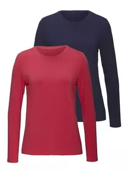 Рубашка с длинным рукавом LASCANA, цвет pink, navy