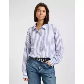 Рубашка с длинным рукавом Lee Elasticated, синий