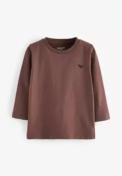Рубашка с длинным рукавом LONG SLEEVE, STANDARD Next, пестрый коричневый