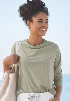 Рубашка с длинным рукавом LONGSLEEVE Elbsand, цвет grn meliert