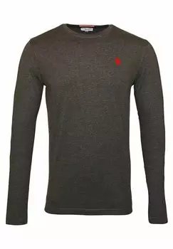 Рубашка с длинным рукавом LONGSLEEVE MIT RUNDHALSAUSSCHNITT R-NECK U.S. Polo Assn., цвет anthrazit