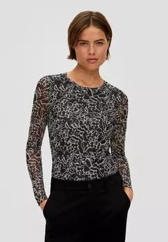 Рубашка с длинным рукавом LONGSLEEVE s.Oliver, цвет schwarz