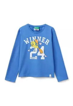 Рубашка с длинным рукавом LOONEY TUNES IN WARM United Colors of Benetton, синий