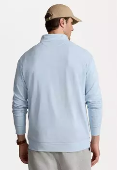 Рубашка с длинным рукавом LUXURY JERSEY QUARTER ZIP PULLOVER Ralph Lauren, светло-голубой