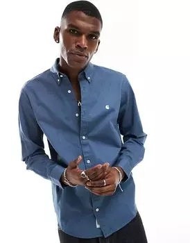 Рубашка с длинным рукавом madison синего цвета Carhartt WIP