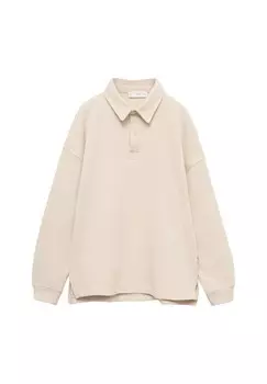 Рубашка с длинным рукавом Mango Kids, песочный