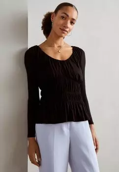 Рубашка с длинным рукавом Marks & Spencer, цвет black