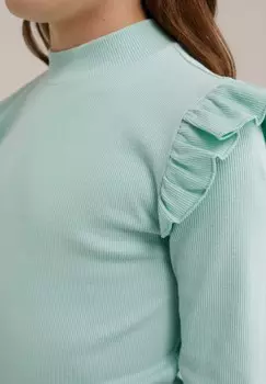 Рубашка с длинным рукавом MET RUCHES WE Fashion, светло-голубой