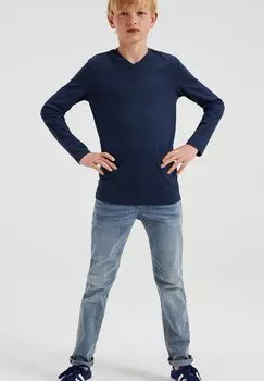 Рубашка с длинным рукавом MET V-HALS WE Fashion, цвет blue