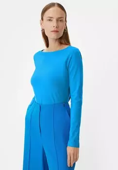 Рубашка с длинным рукавом MIT ECKIGEM AUSSCHNITT comma, цвет royalblau