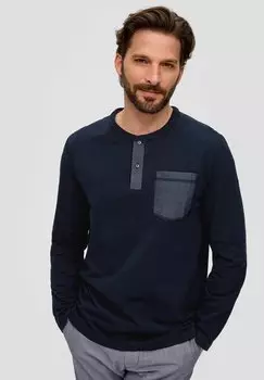 Рубашка с длинным рукавом MIT HENLEY-AUSSCHNITT s.Oliver, цвет navy