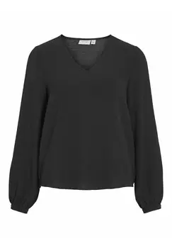 Рубашка с длинным рукавом MIT V-AUSSCHNITT VILA, антрацит