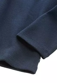 Рубашка с длинным рукавом MIT WAFFELSTRUKTUR TOM TAILOR, темно-синий