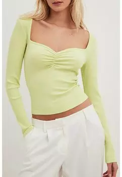 Рубашка с длинным рукавом NA-KD, зеленый