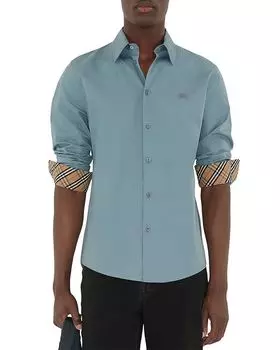 Рубашка с длинным рукавом на пуговицах Sam Burberry, синий