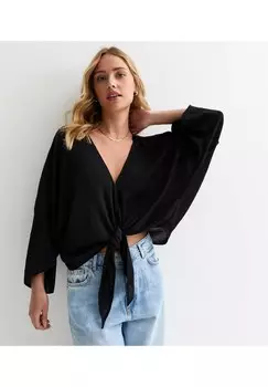 Рубашка с длинным рукавом New Look, черный