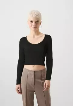 Рубашка с длинным рукавом ONLKAYA VNECK ONLY Petite, черный