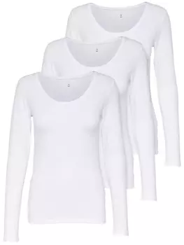 Рубашка с длинным рукавом ONLY 3er Set Basic, цвет wei/wei/wei