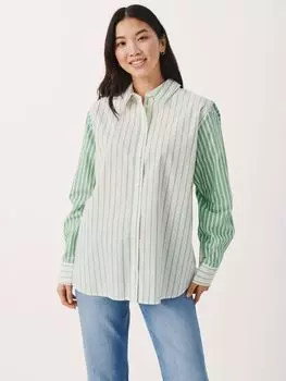 Рубашка с длинным рукавом Part Two Sabrin, зеленый/белый