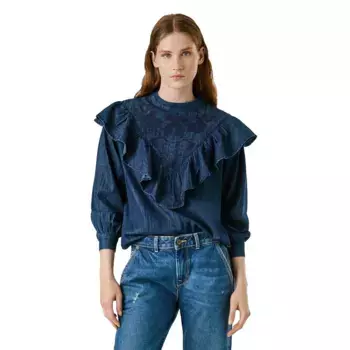 Рубашка с длинным рукавом Pepe Jeans Noella Denim, синий