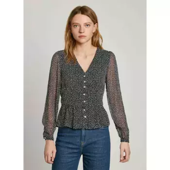 Рубашка с длинным рукавом Pepe Jeans Orion Floral, черный
