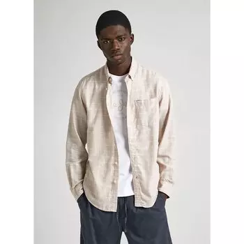 Рубашка с длинным рукавом Pepe Jeans Pattison, бежевый