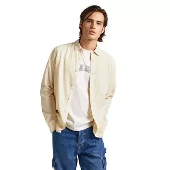 Рубашка с длинным рукавом Pepe Jeans Phil, бежевый