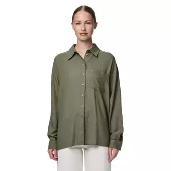 Рубашка с длинным рукавом Pieces Pia Loose Fit, зеленый