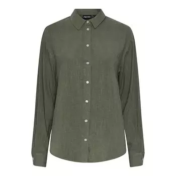 Рубашка с длинным рукавом Pieces Vinsty, зеленый