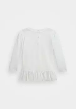 Рубашка с длинным рукавом POLO BEAR COTTON JERSEY PEPLUM TEE Ralph Lauren, кремовый