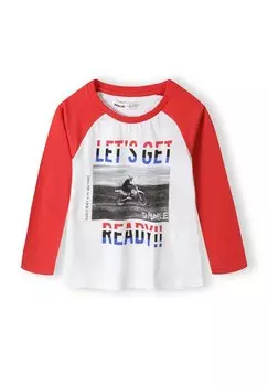 Рубашка с длинным рукавом RAGLAN MINOTI, цвет white/red