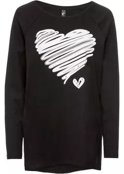 Рубашка с длинным рукавом Rainbow, черный