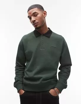 Рубашка с длинным рукавом регби в стиле вэнс цвета хаки Carhartt WIP