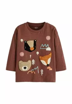 Рубашка с длинным рукавом REGULAR FIT Next, коричневый