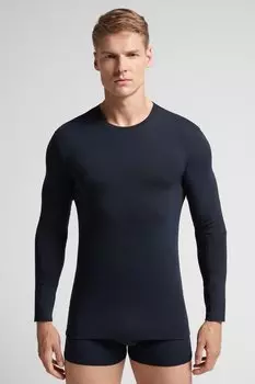 Рубашка с длинным рукавом ROUND NECK Intimissimi, цвет blue