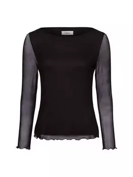 Рубашка с длинным рукавом S.Oliver Black Label, черный